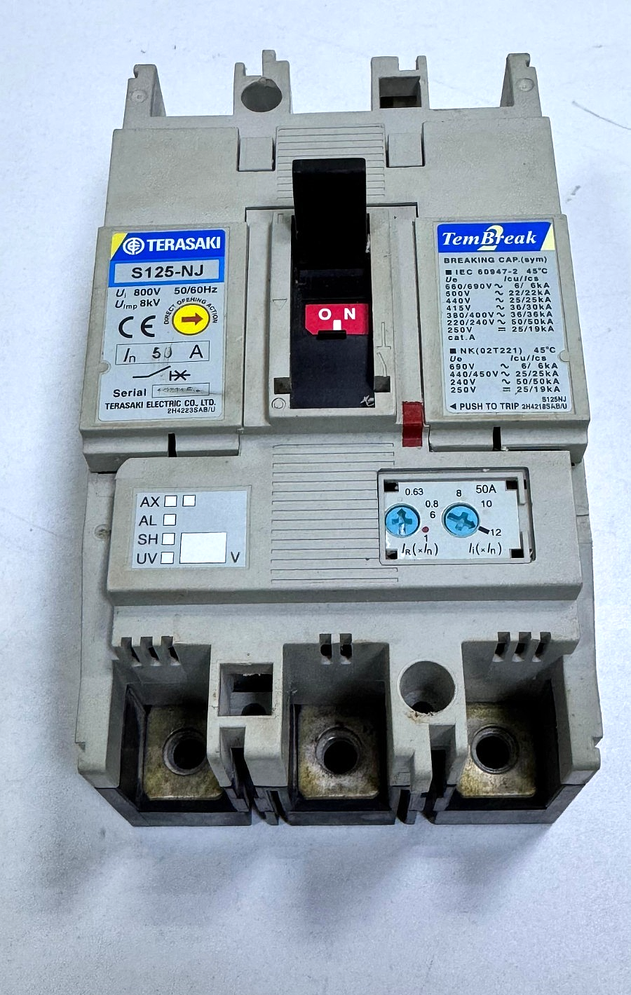 Terasaki | S125NJ| Circuit Breaker | 50A | Used | Fast Shipping2