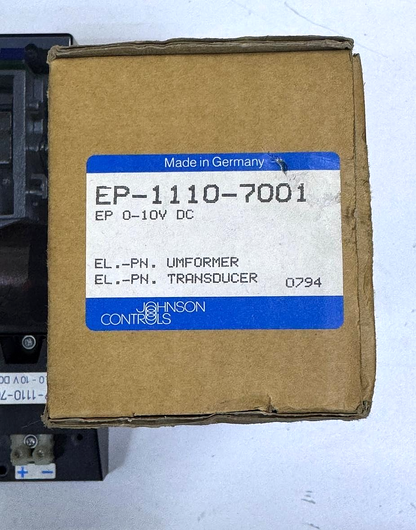 Johnson Controls | EP11107001 | Electric Pneumatic Transducer | 010V DC6