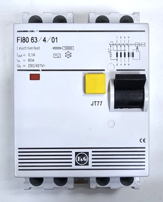 F&G F180 63/4/01 |  RCCB Residual Current Circuit Breaker – 63A, 100mA, 230/400V1