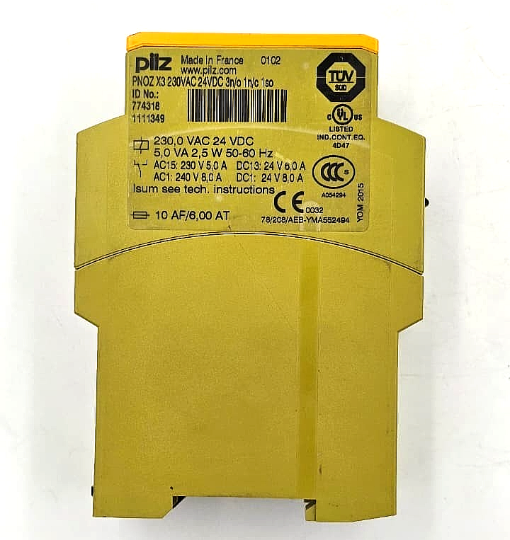 (1 Piece) Pilz PNOZ X3 774318 | 230VAC 24VDC | Safety Relay | Made in France2