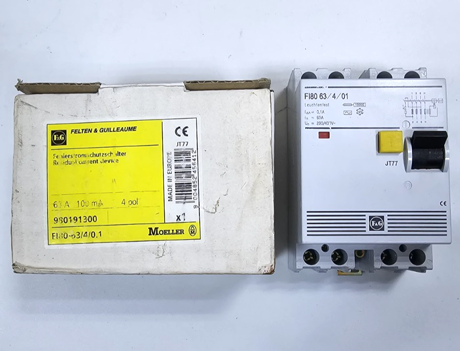 F&G F180 63/4/01 |  RCCB Residual Current Circuit Breaker – 63A, 100mA, 230/400V2