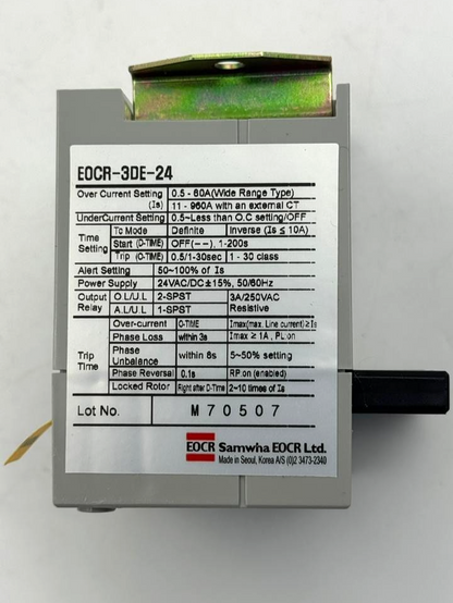 Samwha EOCR3DE24 Electronic Overcurrent Relay 0.560A ( 1 pcs )2