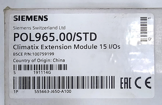 Siemens POL965.00/STD Controller Module – 24V AC/DC | Made In China1