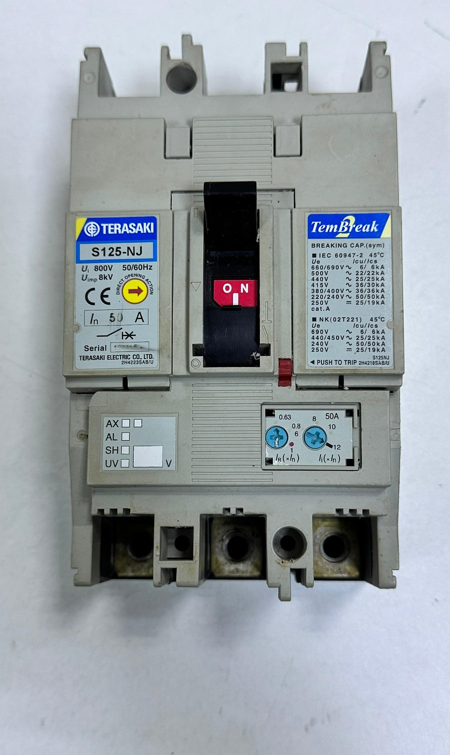Terasaki | S125NJ| Circuit Breaker | 50A | Used | Fast Shipping0