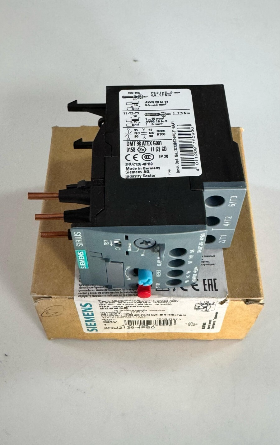 Siemens 3RU21264PB0 Overload Relay | 36A | Type 2 Coordination1