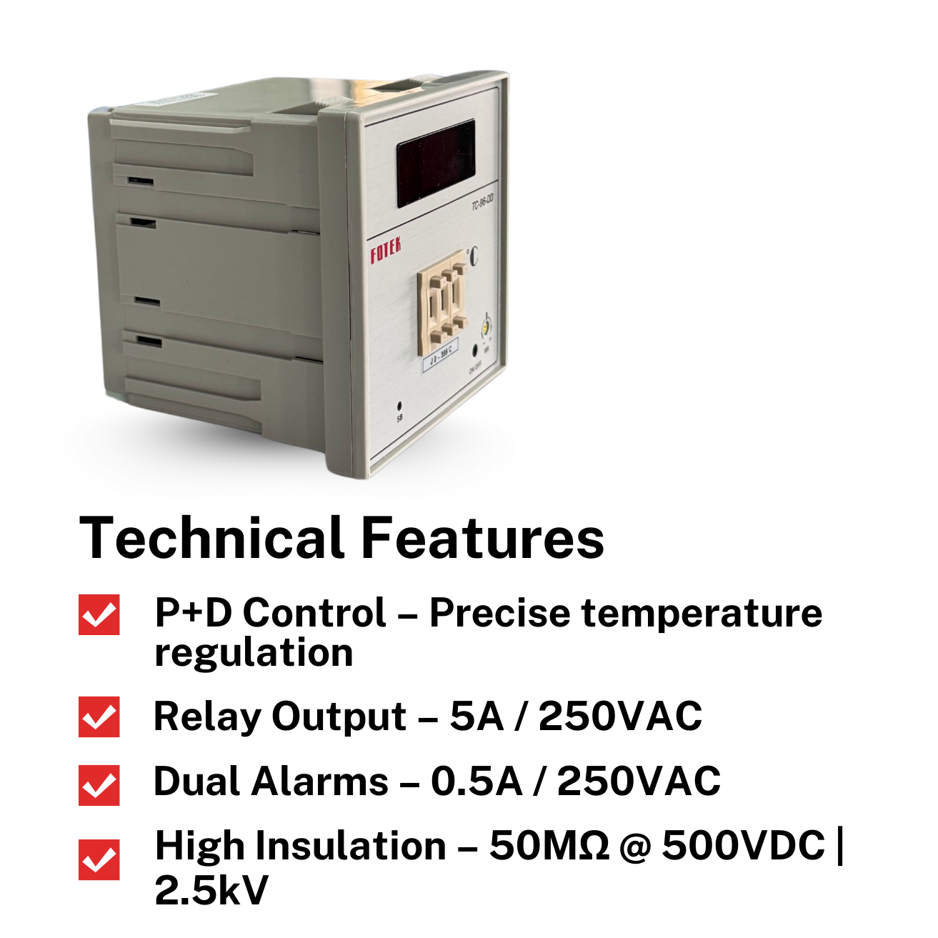 TC96DDJR3 Temperature Controller | P+D Control |5A Output | J0399.C2