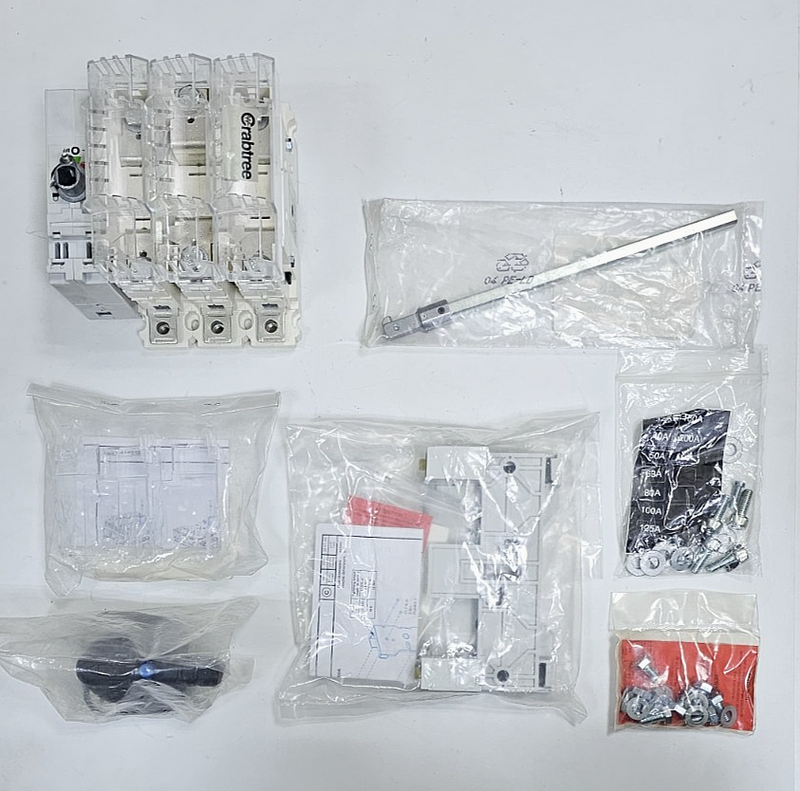 Crabtree 200806 Switch Disconnector Fuse Set 19KP1603N, 160A 750V~ Ui Fast Ship0