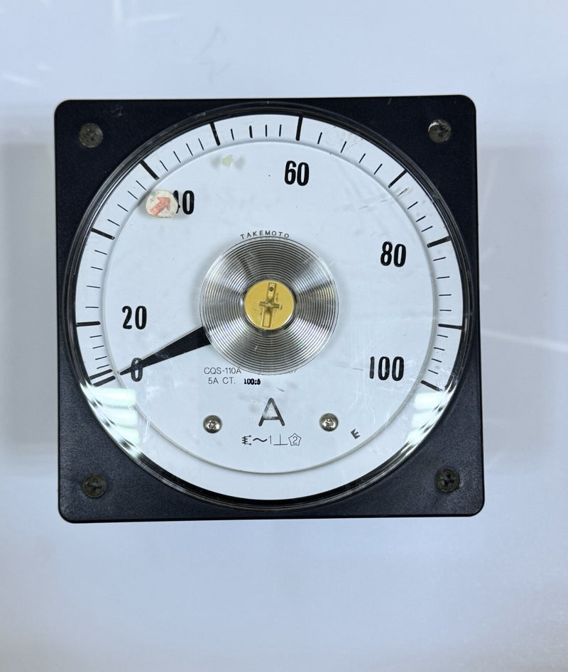 Take Moto COS110A Analog AC Ammeter | 0100A Range | CT Ratio 100:5 | 110*110MM0