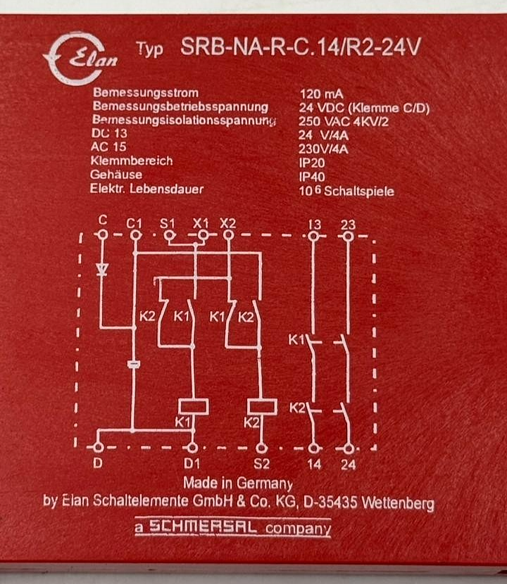 Schmersal SRBNARC.14/R224V Safety Relay | 24VDC | Made in Germany4