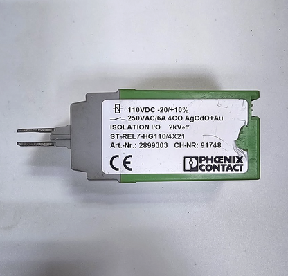 Phoenix Contact STREL7HG110/4X21 Relay Module | 110V DC Coil | 250V AC 6A1