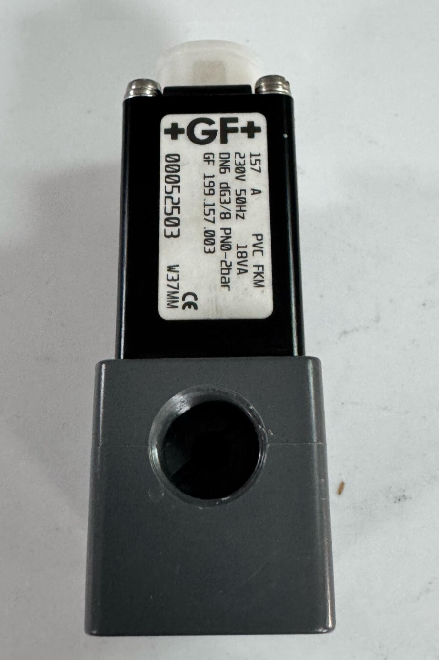 Georg Fischer (+GF+) 157A Solenoid Valve | PVC Body | 230V 50Hz | DN6 G3/8"3