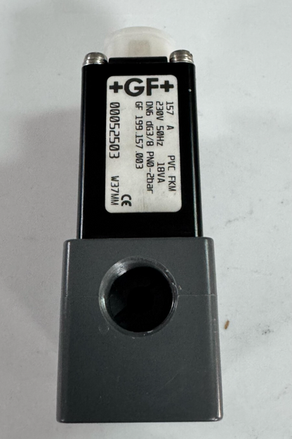Georg Fischer (+GF+) 157A Solenoid Valve | PVC Body | 230V 50Hz | DN6 G3/8"3