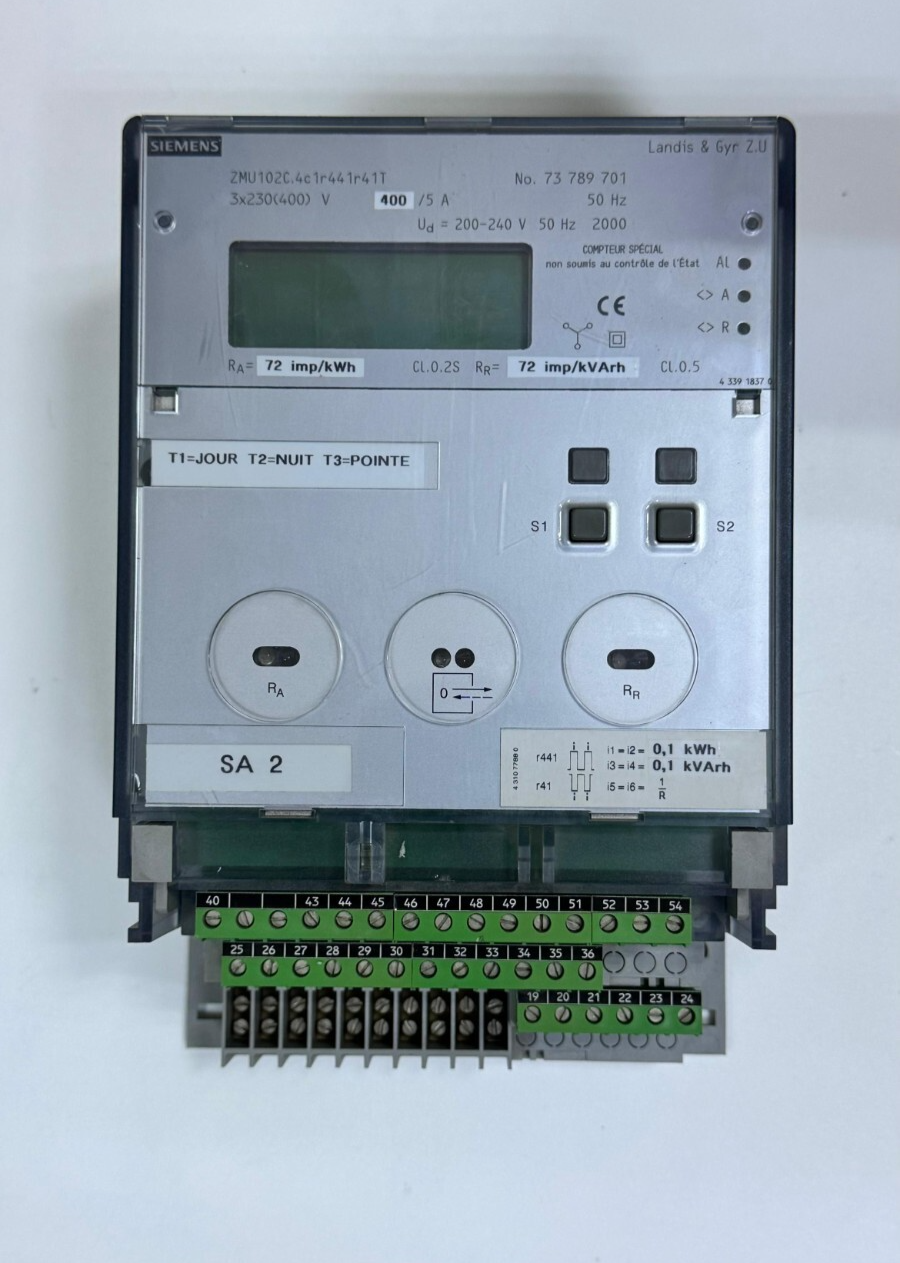 Siemens Landis & Gyr 73789701 Energy Meter | 200–240V | 400/5A | 72 imp/kWh0