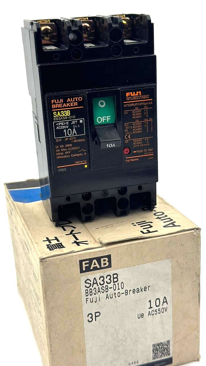 Fuji Electric SA33B Circuit Breaker 10A | Made in Japan ( 1 Pcs )0