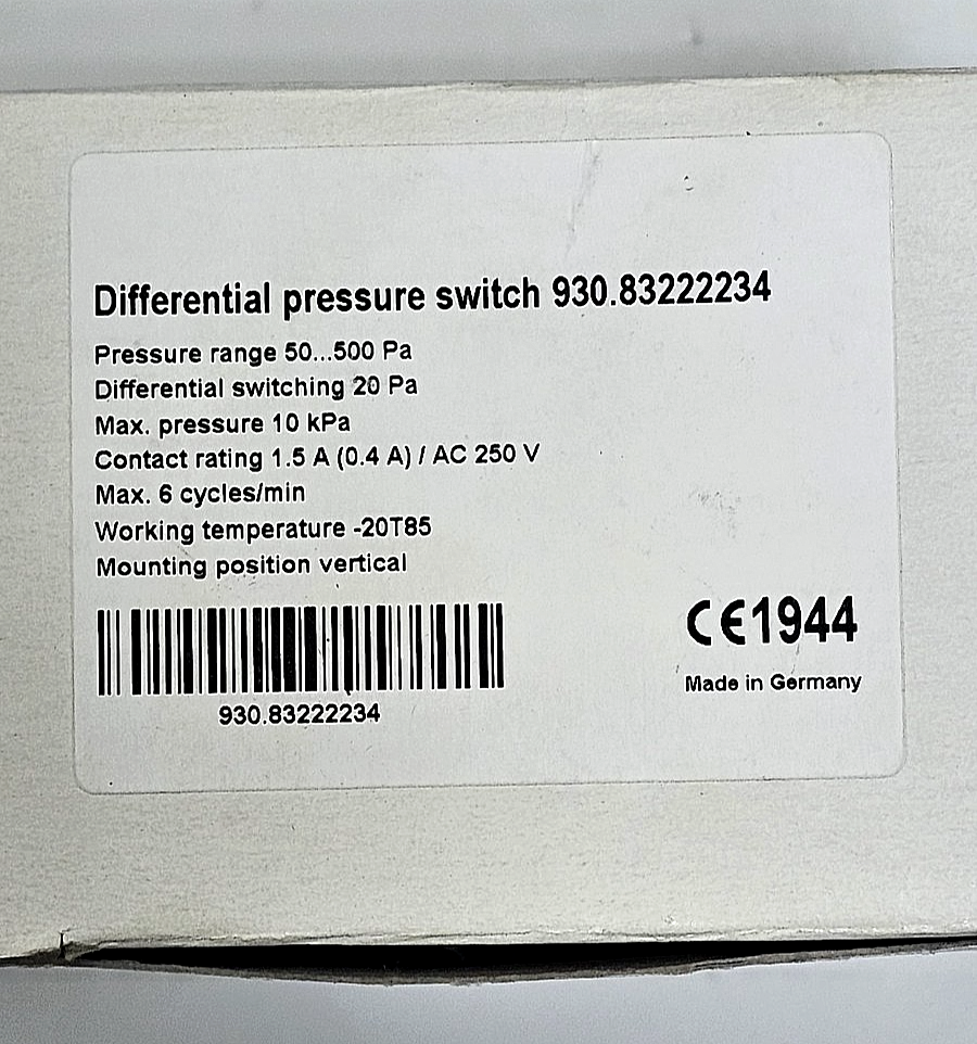 Beck | Differential Pressure Switch|  930.83222234 | 50–500 Pa Range1