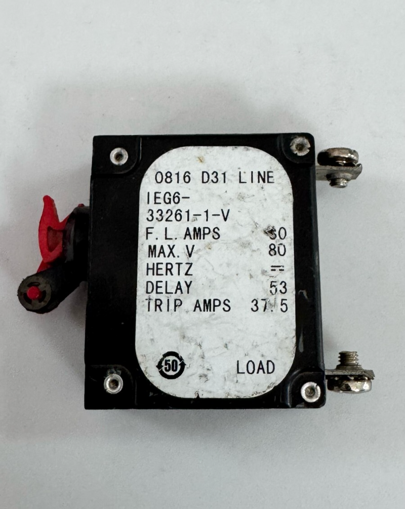 AIRPAX IEG6332611V |  80V 30A Circuit Breaker –| 50Hz | 37.5A Trip Amps0