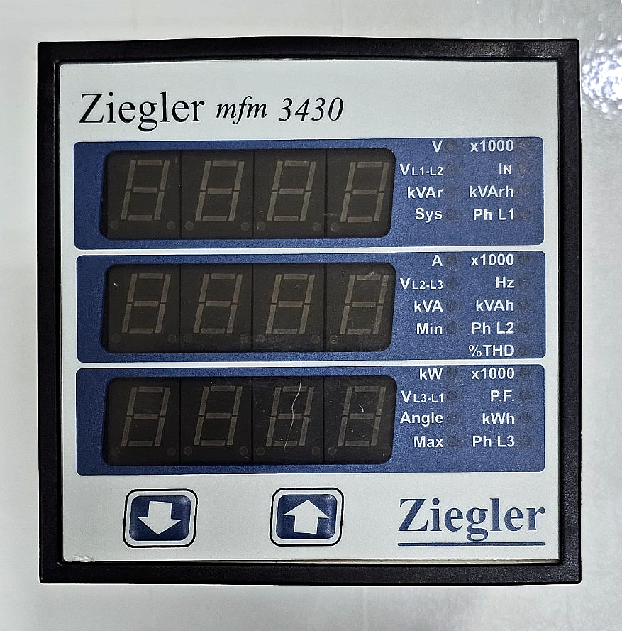Ziegler MFM 3430 MultiFunction Meter | 3Ph 415V | 5A/1A | 100–250V AC/DC0