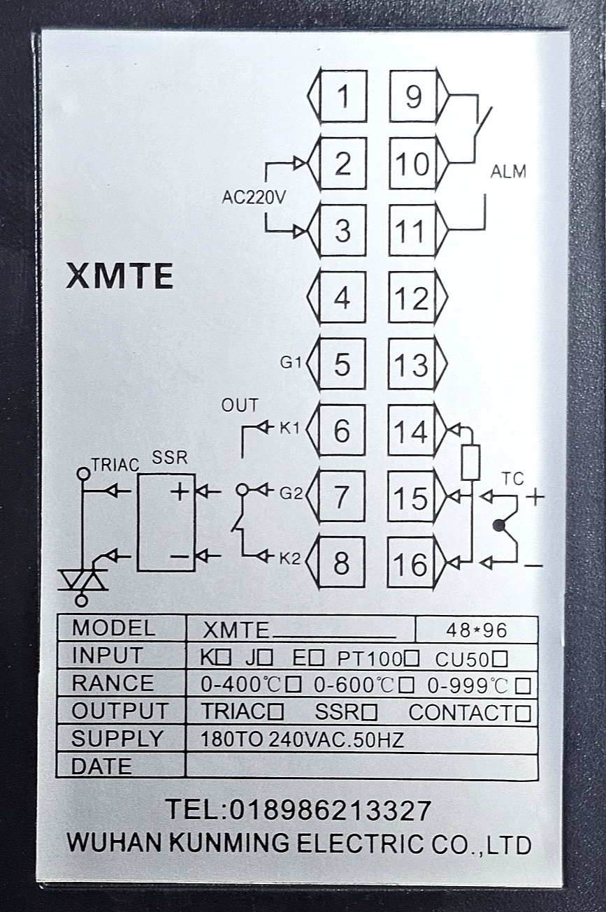 WUHAN | MINGYANG | XMTE7601 | Temperature Controller3