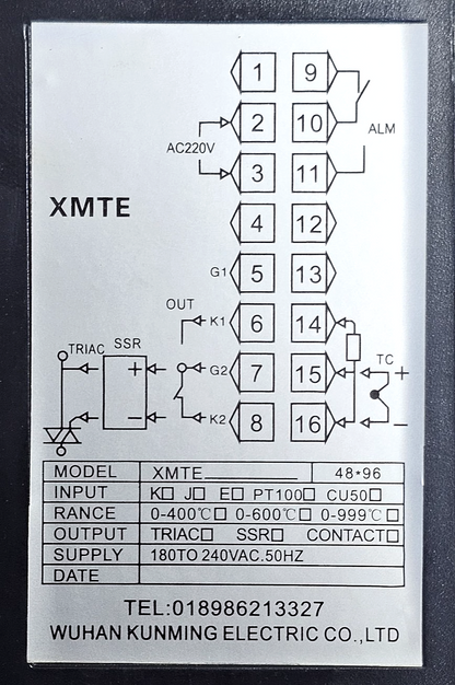 WUHAN | MINGYANG | XMTE7601 | Temperature Controller3