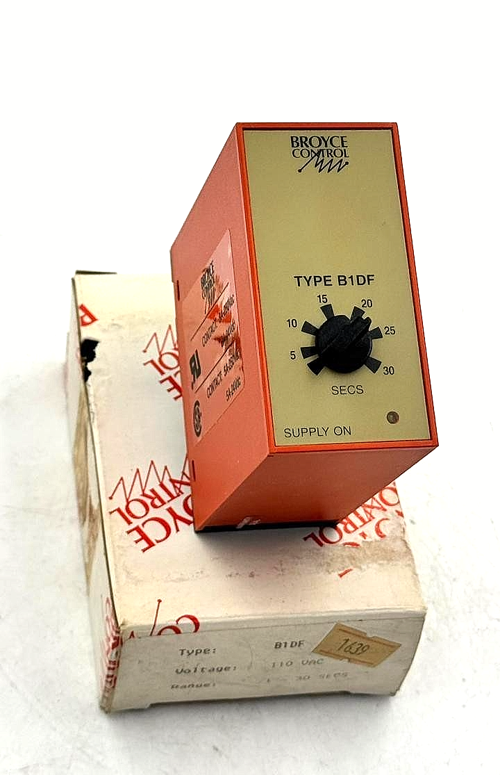 Broyce Control B1DF OnDelay Time Delay Relay | 5–30 Sec | Made in UK ( 1 Pcs )0