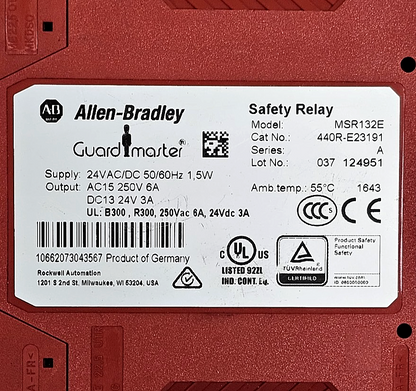 Allen Bradley MSR132E Safety Relay | Made in Germany | Industrial Safety Module2