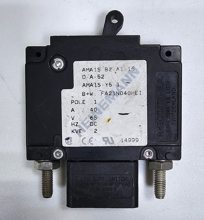 Heinemann, AMA1SB2AI15DA52, AMA1SY51, Auxiliary Switch– 40A 65VDC 1Pole0