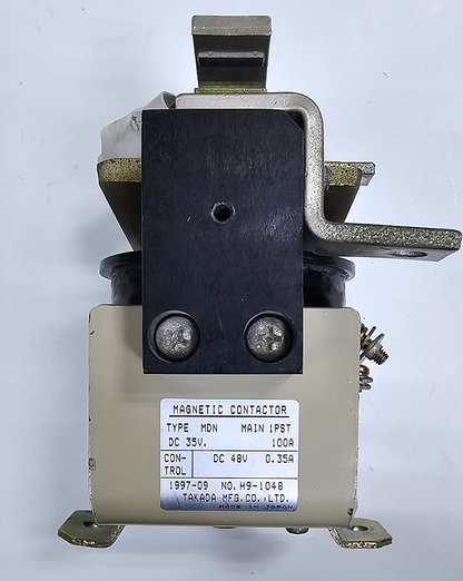 Takada Magnetic Contactor MDN – 1PST, DC 35V/48V, 100A, Made in Japan2