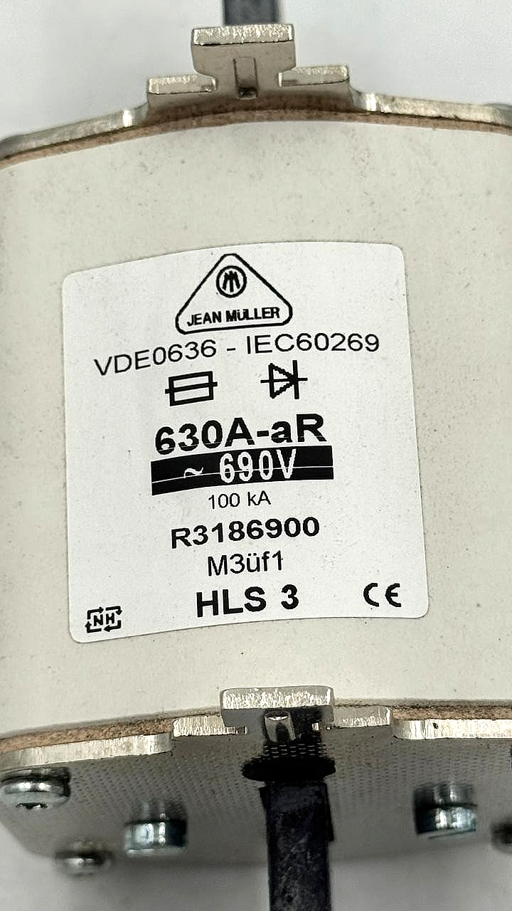 Jean Müller R3186900 Fuse | 630A, 690V, 100kA ( Pack of 3)3