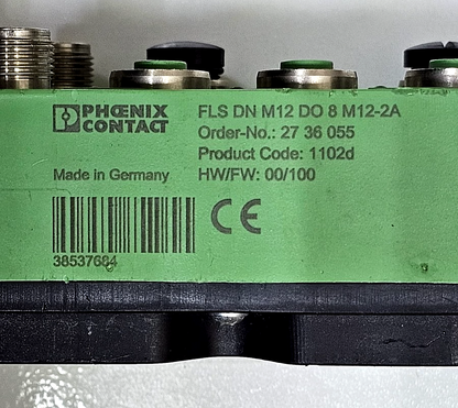 Phoenix Contact |2736055 | FLS DN M12 DO 8 M122A Output Module |Made In Germany2