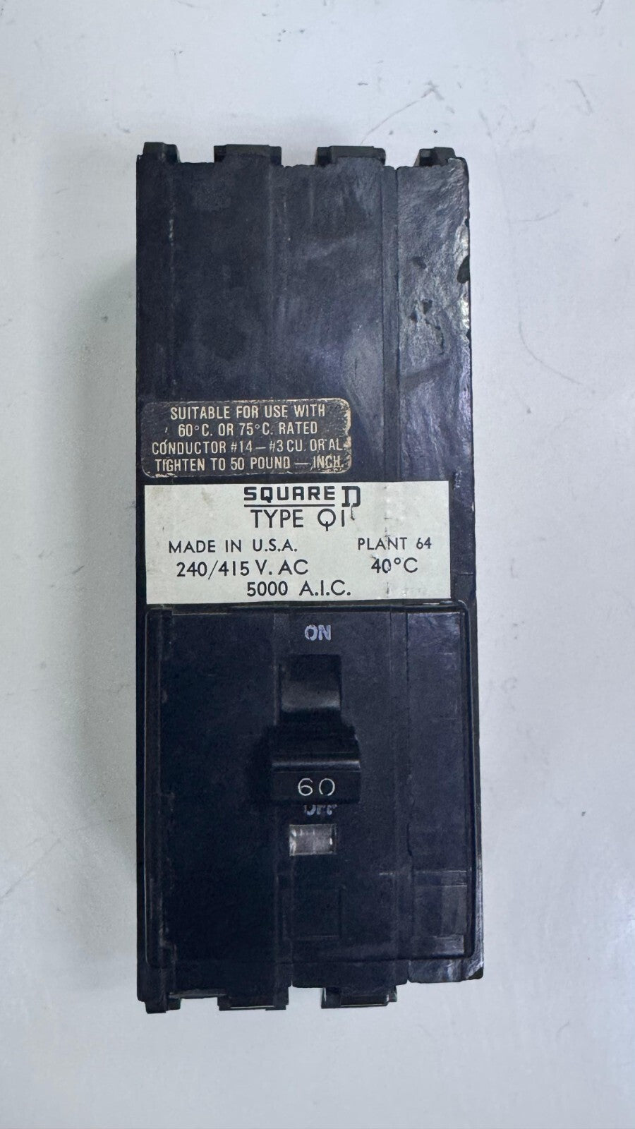 SQUARE D Type QI Circuit Breaker | 240/415V AC | 5000 AIC | Made in U.S.A.0