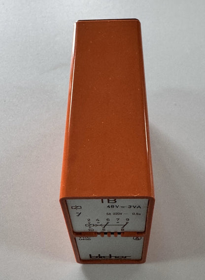 Bichler TB Timer Relay – 48V AC/DC, 3VA, 0.5s Delay | 5A 220V~ | Made in Switze1