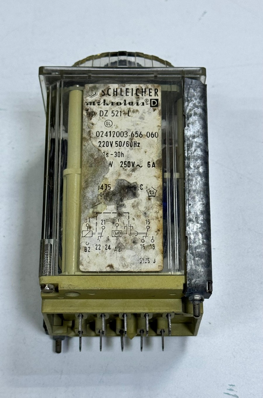 Schleicher Mikroais DZ 521L Electromechanical Timer Relay, 220V | German Made1