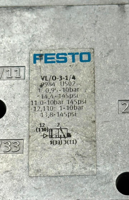Festo | VL/O31/4 | Pneumatic Valve2