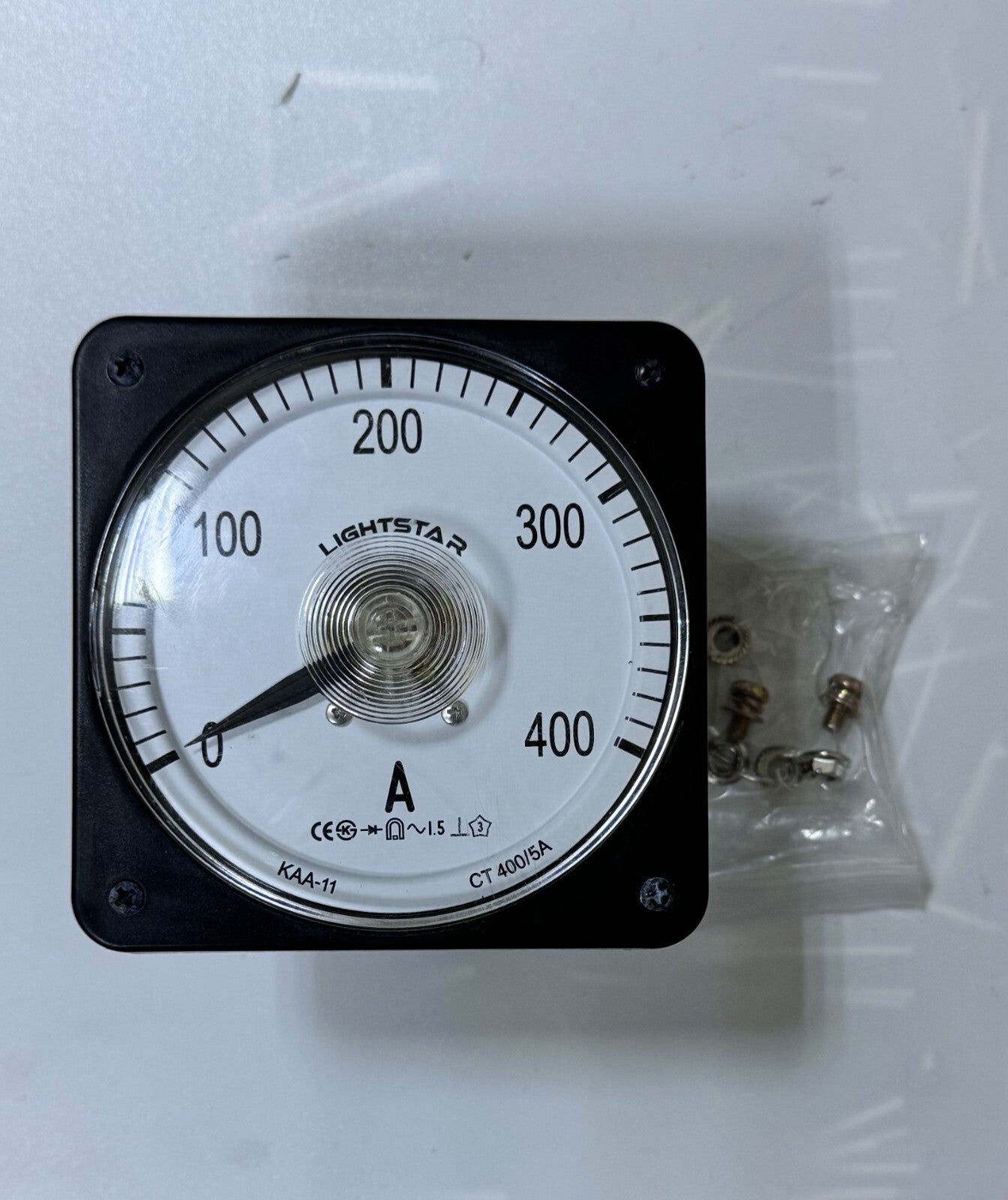 Light Star AC Ammeter KAA11 | 0–400A Range | CT Ratio 400/5A |  110x110 mm1