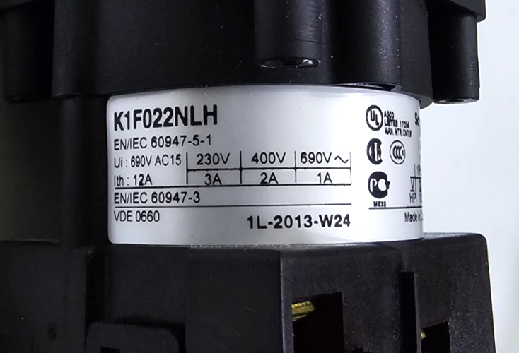Schneider K1F022NLH Selector Switch – Harmony | 690V Ui | Made in Czech Republic2