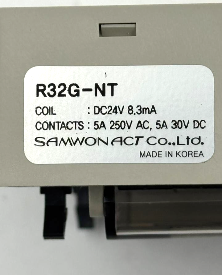 SAMWON ACT R32GNT Relay Terminal DC24V Coil, 250VAC,30VDC, Made in Korea (1 pcs5