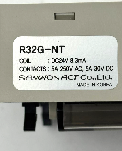 SAMWON ACT R32GNT Relay Terminal DC24V Coil, 250VAC,30VDC, Made in Korea (1 pcs5