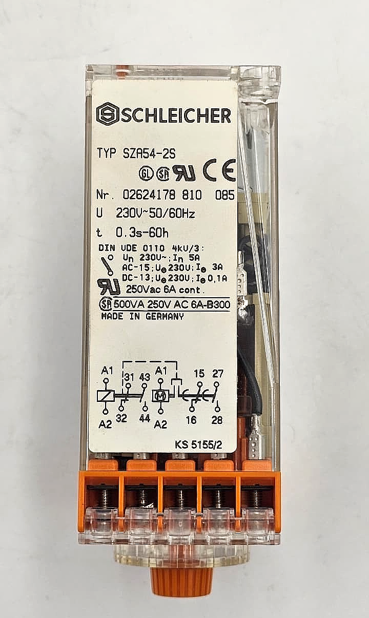 Schleicher SZA542S Time Delay Relay | 230V | Made in Germany ( 1 pcs )3
