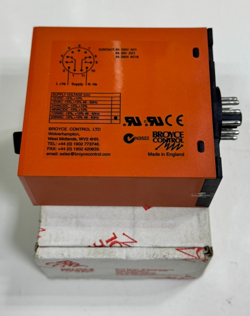 Broyce Control B1DF Timer Relay | 0.5–30s Delay | 8A Contact | 30