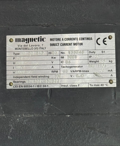 Magnetic | MM80 SP | DCMotor| Made in Italy | 3.2 kW  | 400V | 2840 RPM12