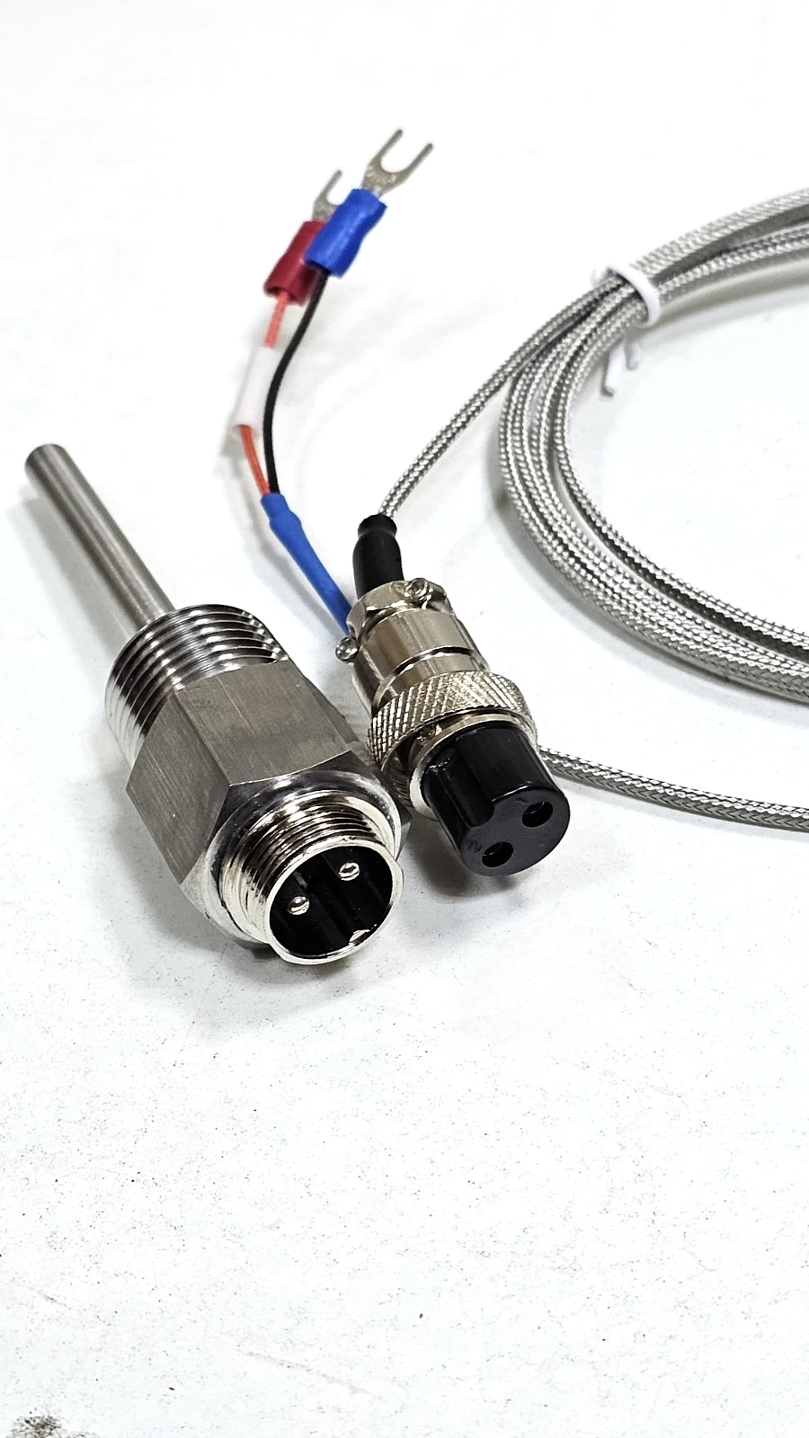 KType | Thermocouple Sensor | 6mm Probe | 50mm Length | 2m Wire | 1/2" Threaded1