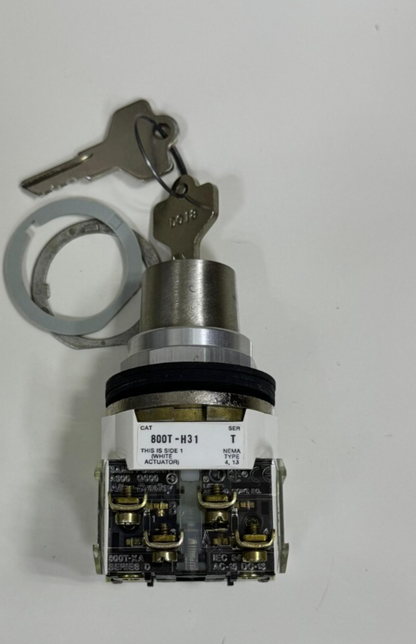 AllenBradley 800TH31B 2Position Cylinder Lock Selector Switch – HeavyDuty,1