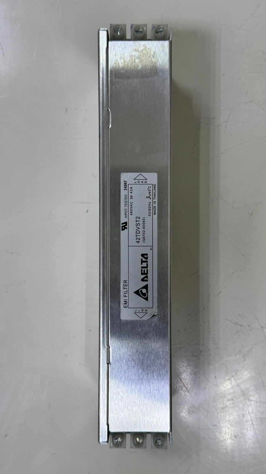 Delta 42TDVST2 EMI Filter – 480VAC| 42A|  50/60HzMade In Thailand1
