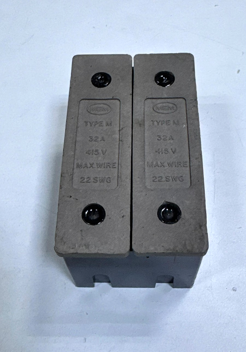 MEM | TypeM | Fuse Carrier Set | 32A415V | Fits Up to 22 SWG Wire0