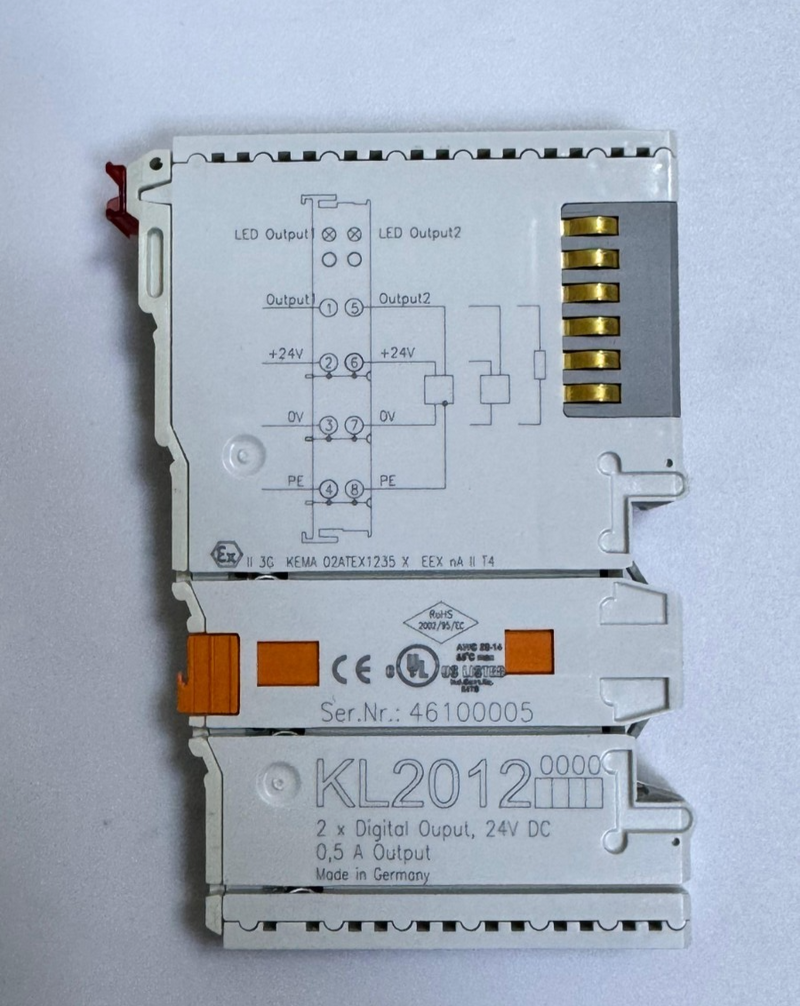 RS KL2012 Digital Output Module – 2Channel, 24V DC, 0.5A Output0