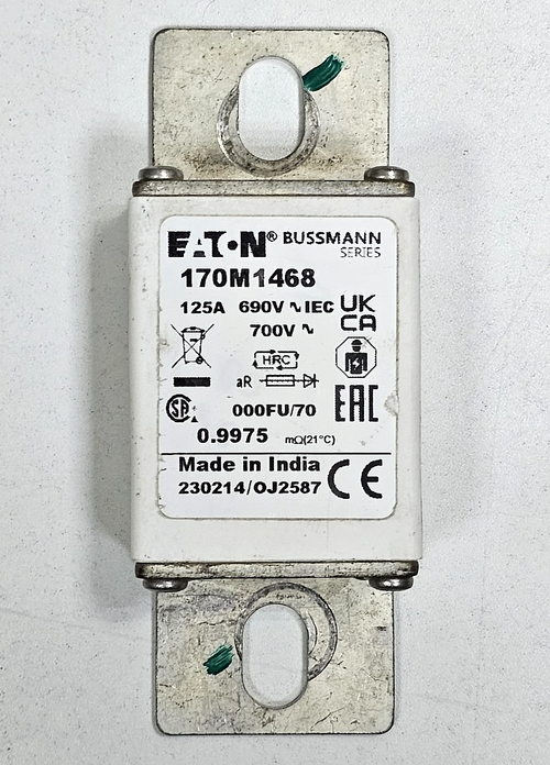 (1 Piece) Eaton Bussmann | 170M1468 | Fuse | 125 A | 700 V | Made In India1