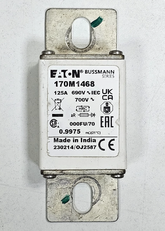 (1 Piece) Eaton Bussmann | 170M1468 | Fuse | 125 A | 700 V | Made In India1
