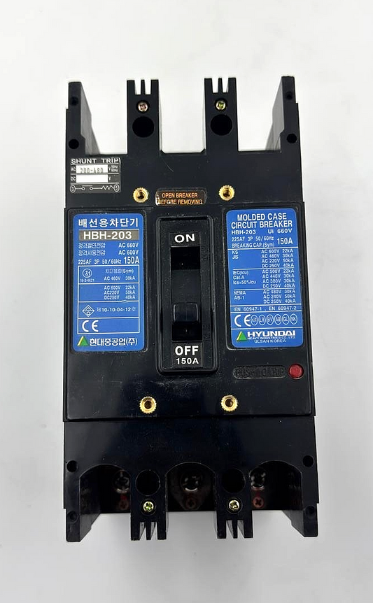Hyundai HBH 203 Molded Case Circuit Breaker (MCCB) 150A 3 Pole1