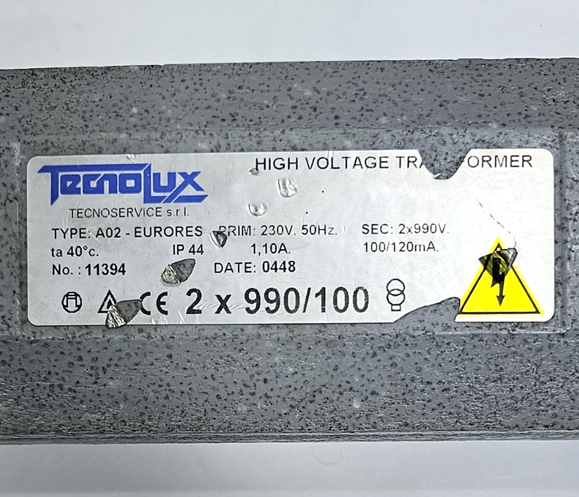 Tecnolux A02 EURORES High Voltage Transformer – 230V Primary, 100/120mA1