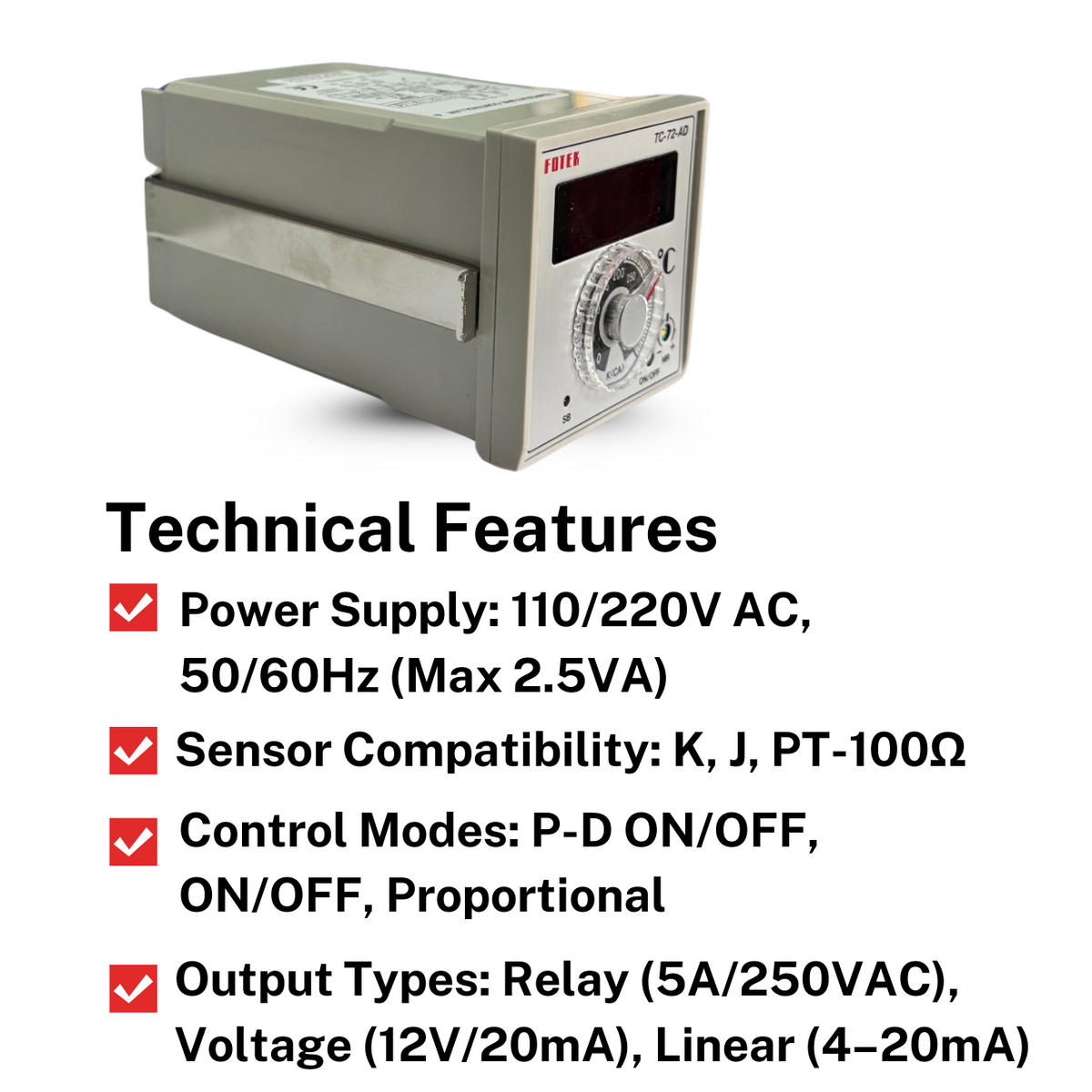 TC72 AD J R4 S Temperature Controller | J Type Sensor | ON/OFF Control2
